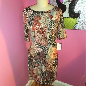 NWT Connected Apparel patchwork dress